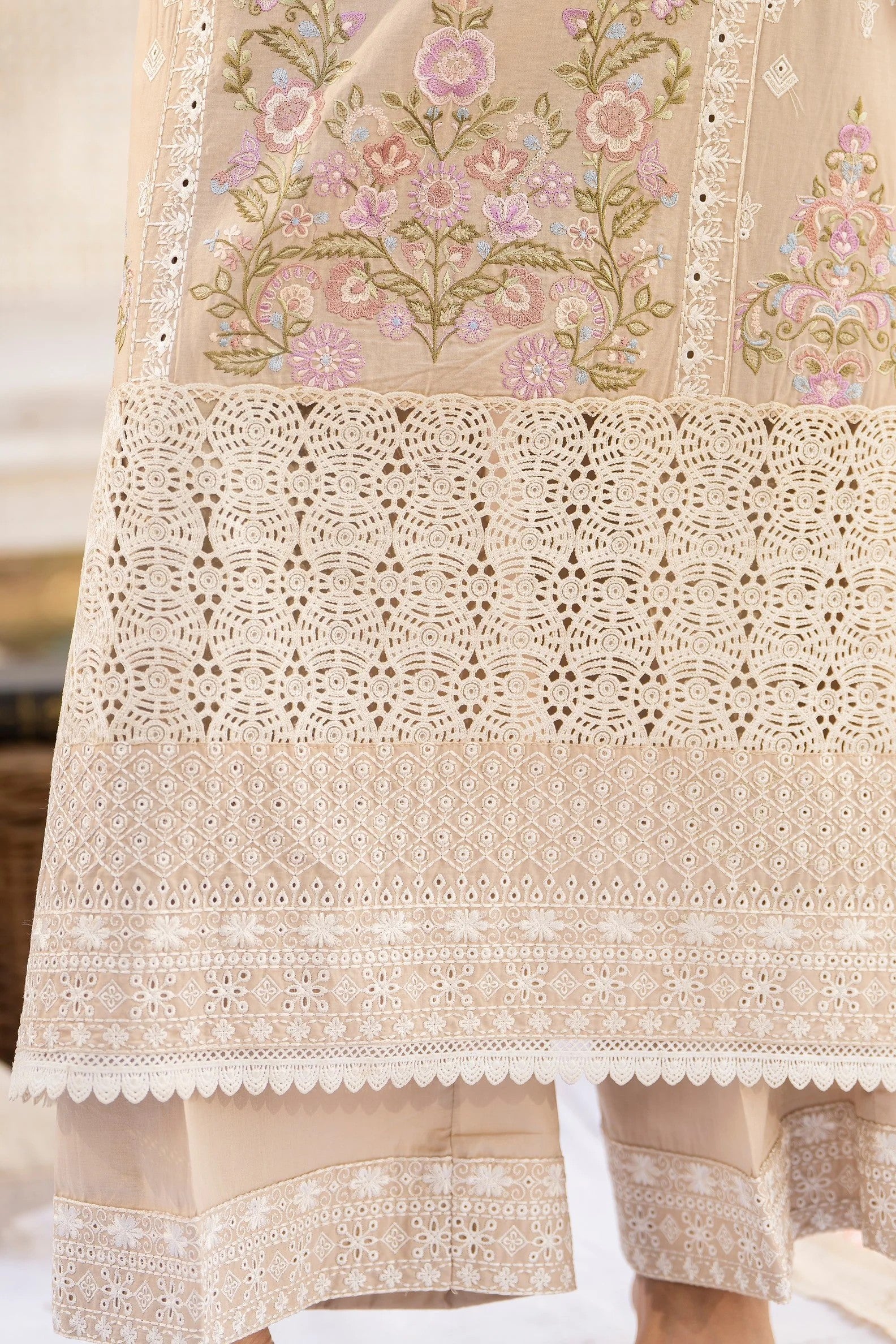 Karma Embroidered Cotton 3 Piece Suit KAR155