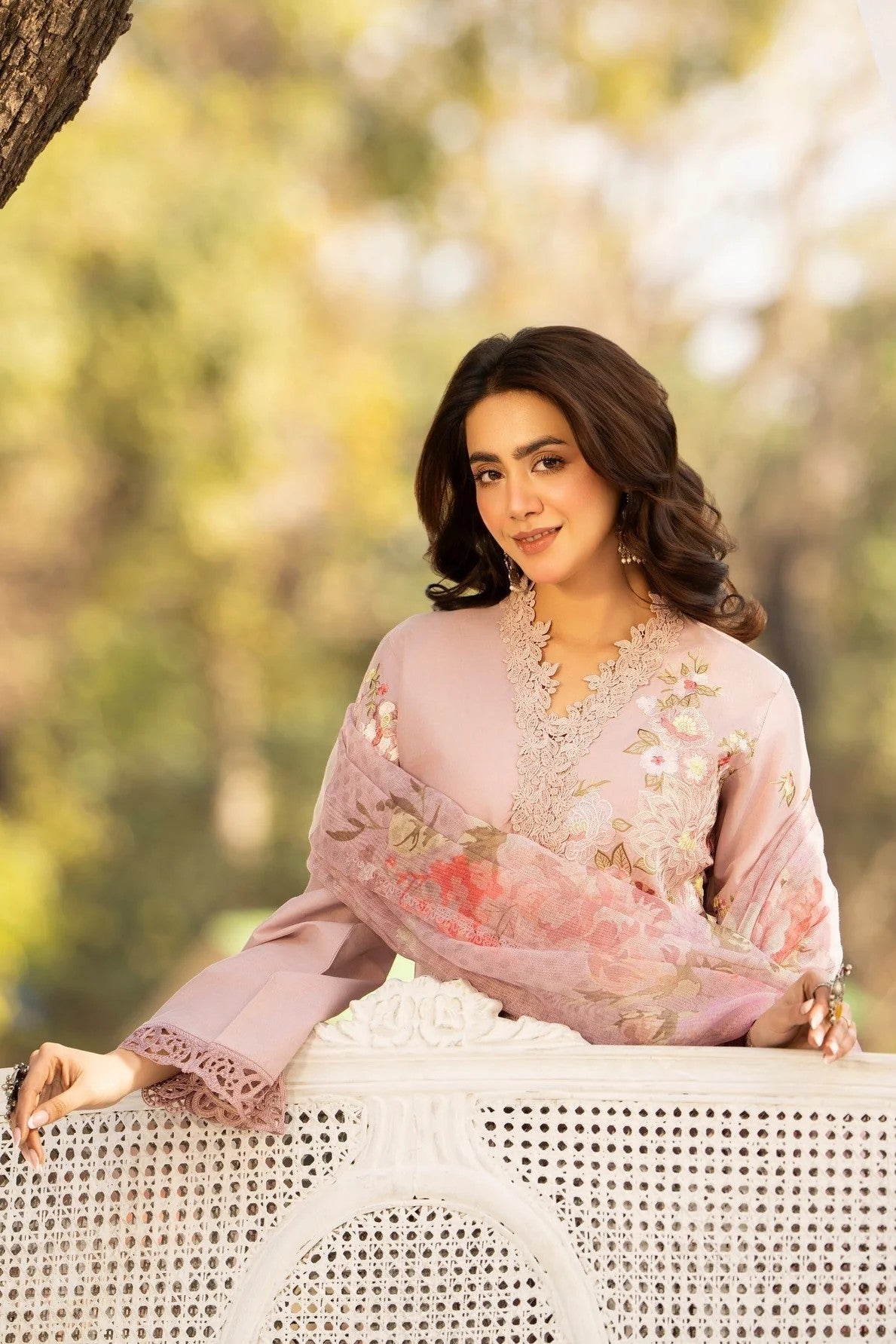 Karma Embroidered Cotton 3 Piece Suit KAR157