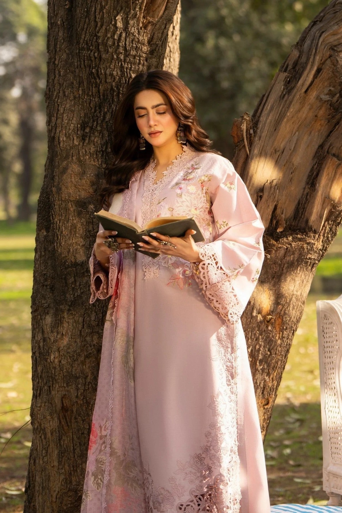 Karma Embroidered Cotton 3 Piece Suit KAR157