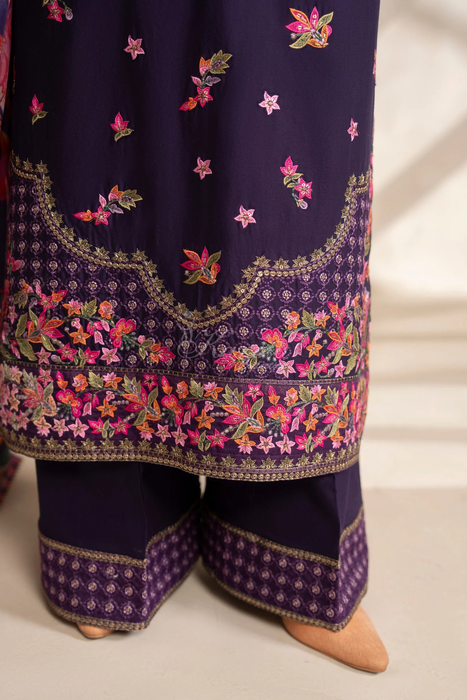 Karma Embroidered Cotton 3 Piece Suit KAR167
