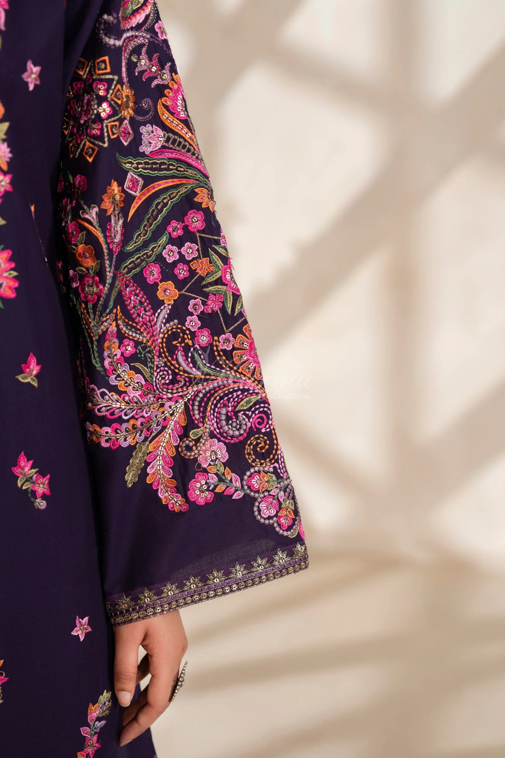 Karma Embroidered Cotton 3 Piece Suit KAR167