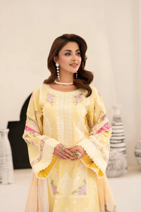 Karma Embroidered Cotton 3 Piece Suit KAR171