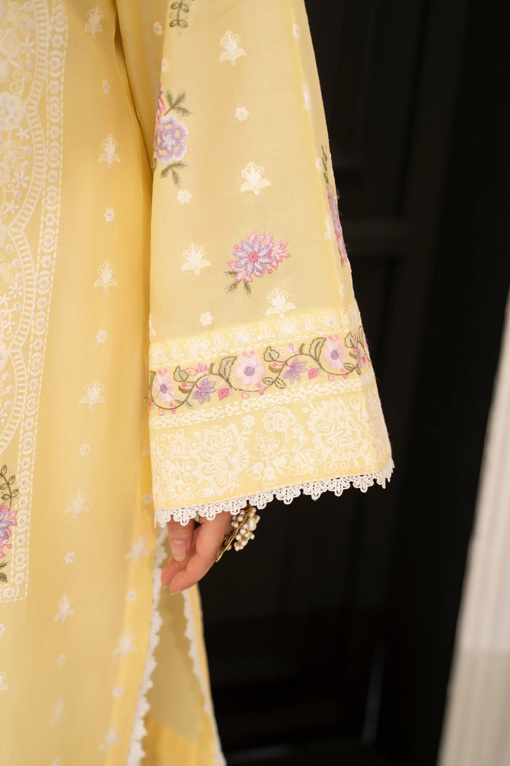 Karma Embroidered Cotton 3 Piece Suit KAR171