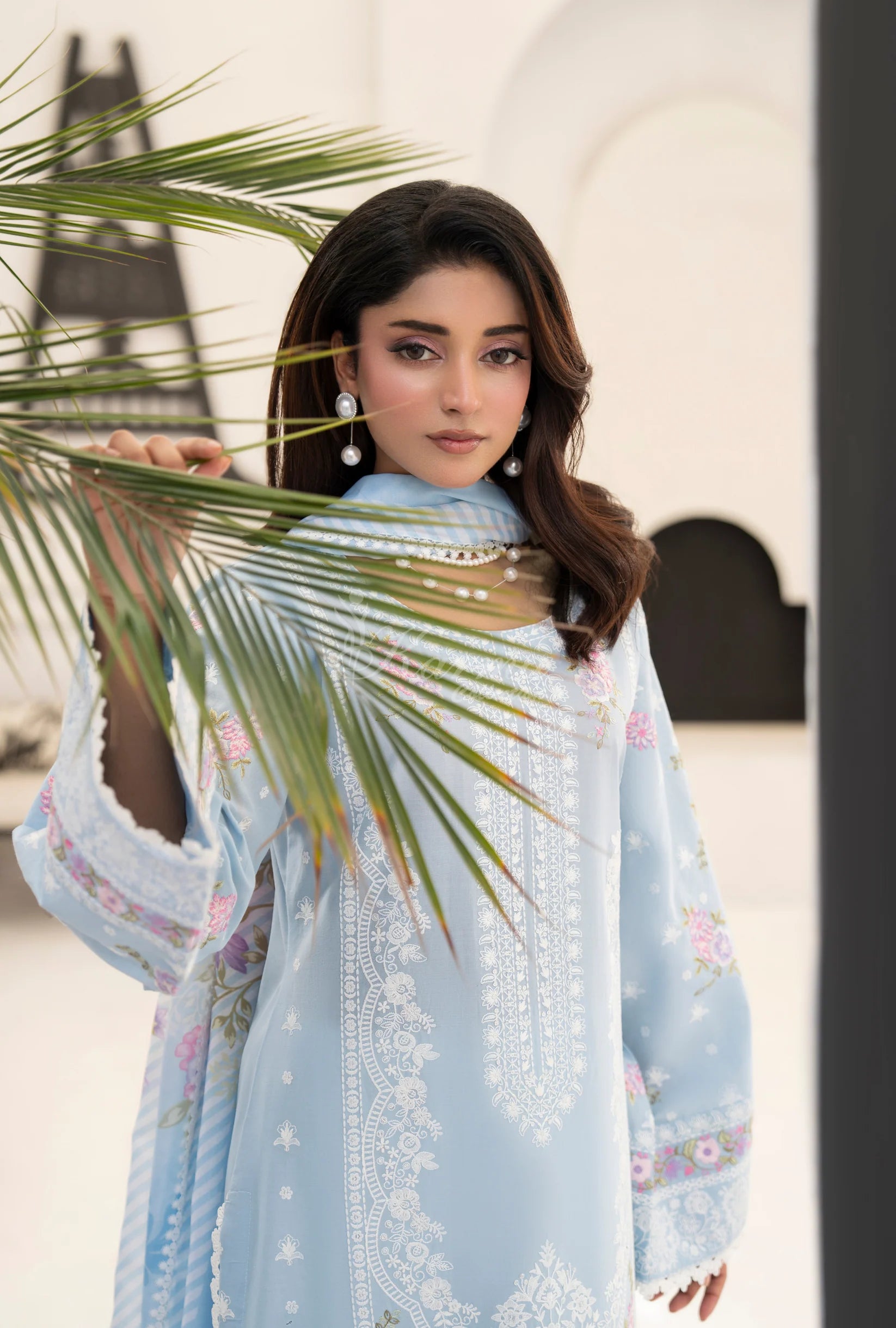 Karma Embroidered Cotton 3 Piece Suit KAR172