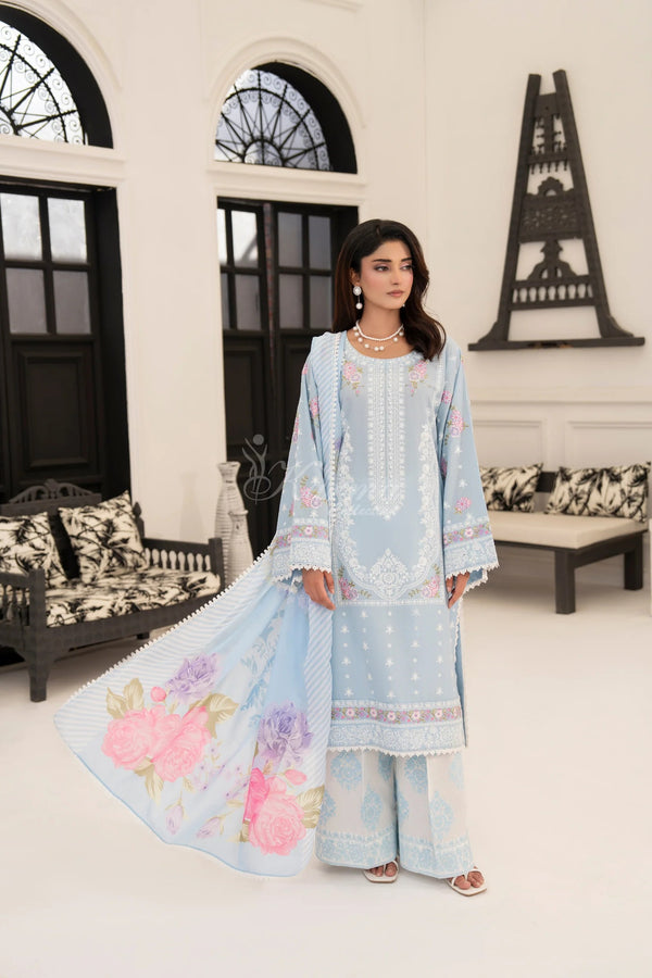Karma Embroidered Cotton 3 Piece Suit KAR172