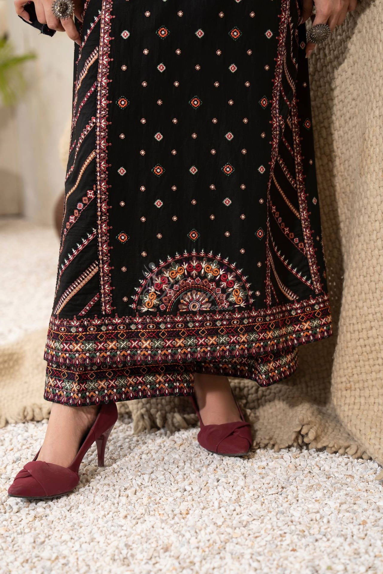 Karma Embroidered Cotton 3 Piece Suit KAR176