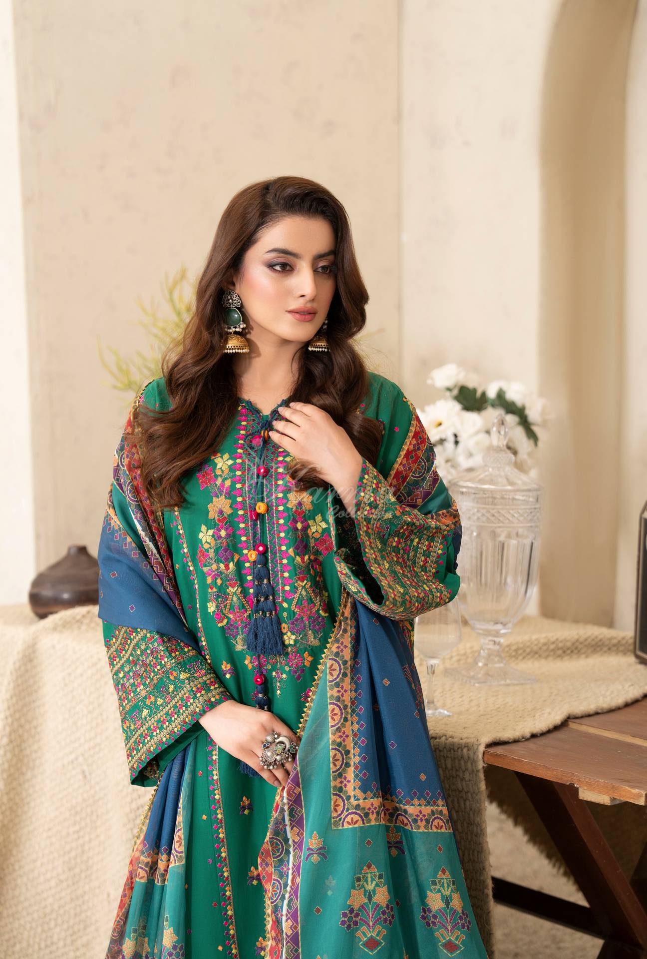 Karma Embroidered Cotton 3 Piece Shalwar Kameez Suit KAR178