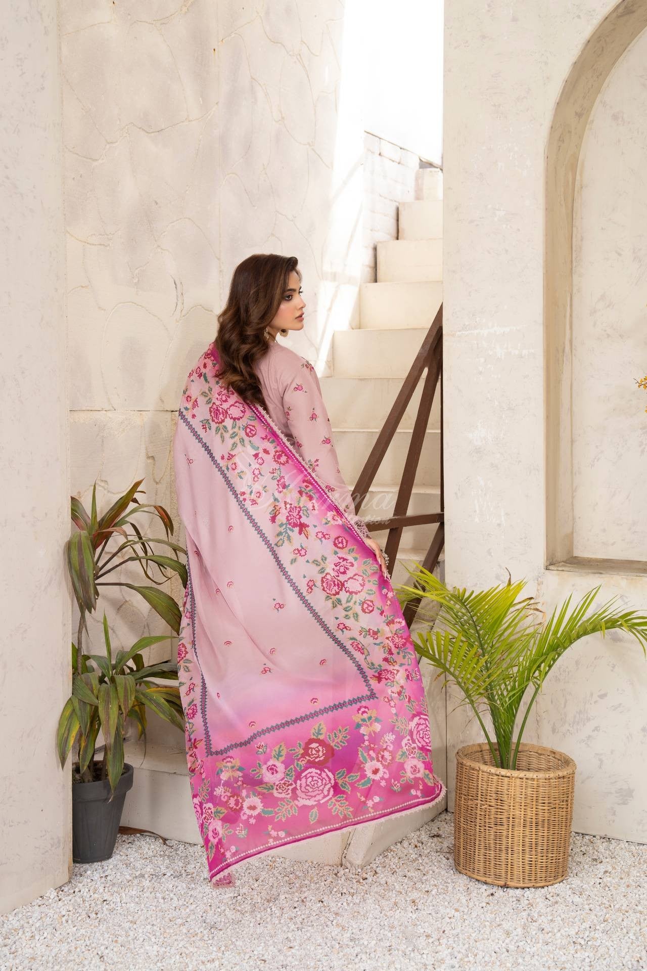 Karma Embroidered Cotton 3 Piece Suit KAR179