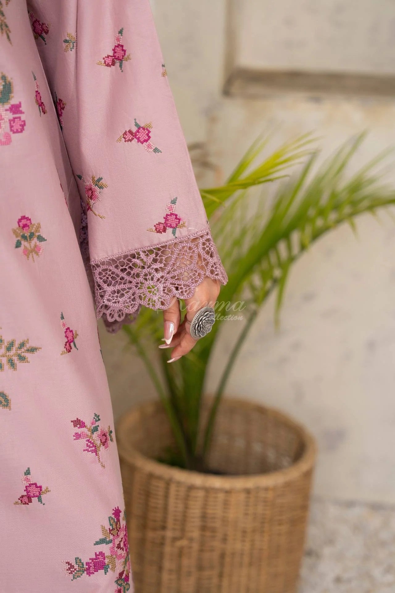 Karma Embroidered Cotton 3 Piece Suit KAR179