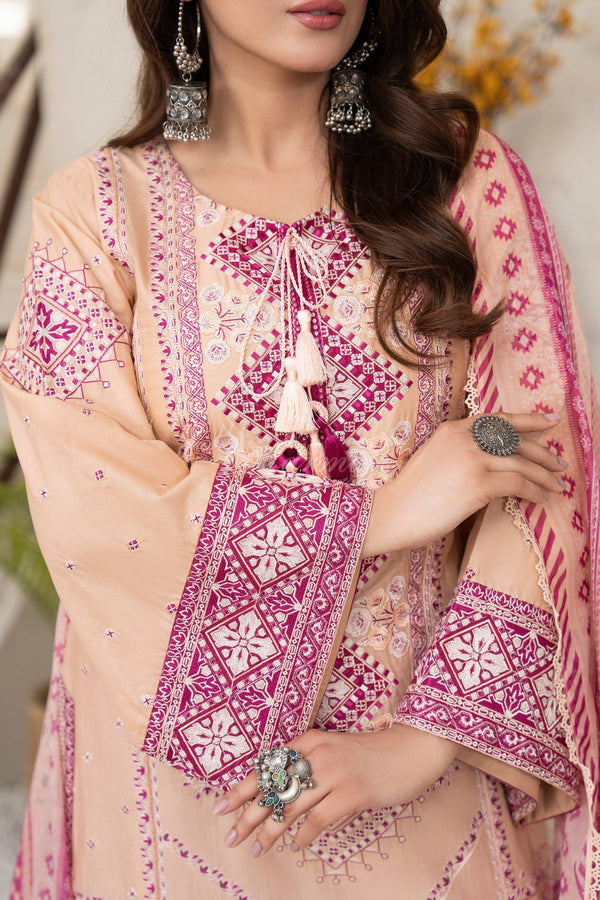 Karma Embroidered Cotton 3 Piece Suit KAR183