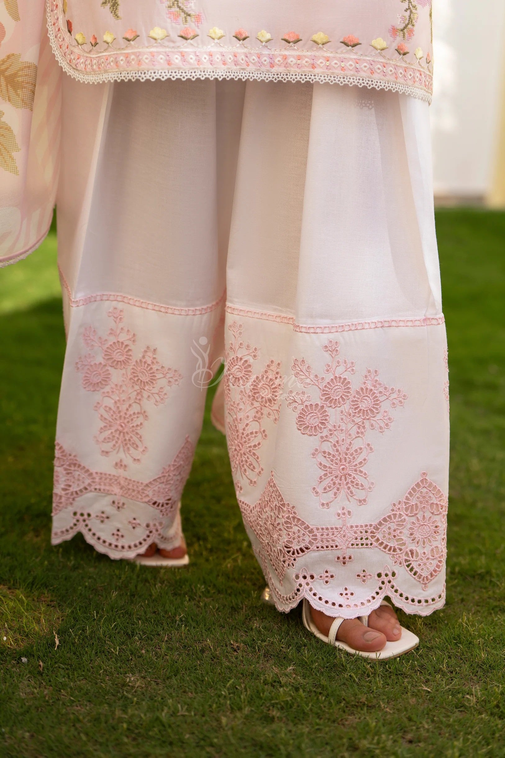Karma Embroidered Cotton 3 Piece Farshi Shalwar Suit KAR168