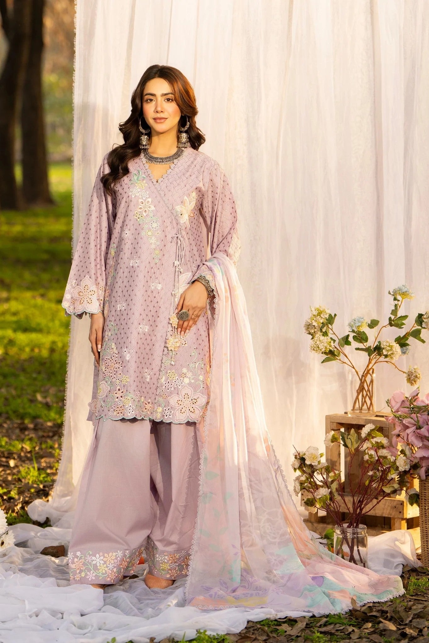 Karma Embroidered Cotton Farshi Shalwar Suit KAR161