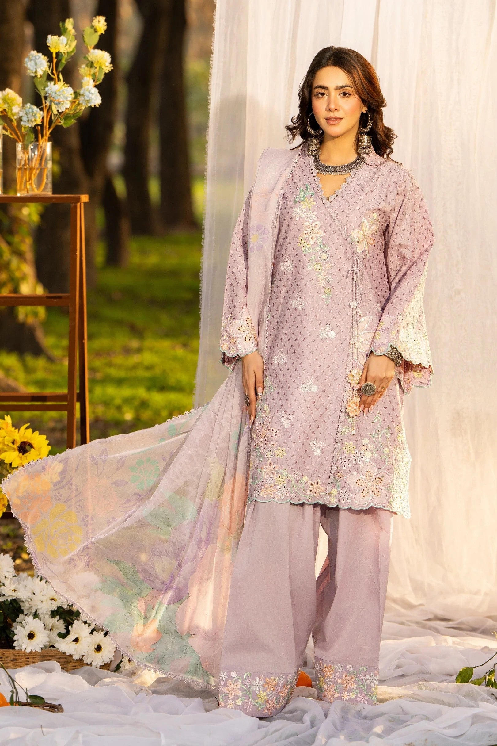 Karma Embroidered Cotton Farshi Shalwar Suit KAR161