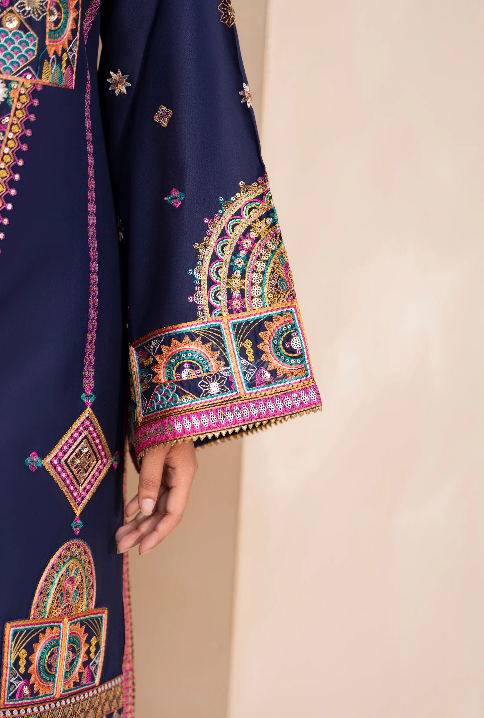Karma Embroidered Cotton 3 Piece Farshi Shalwar Suit KAR165