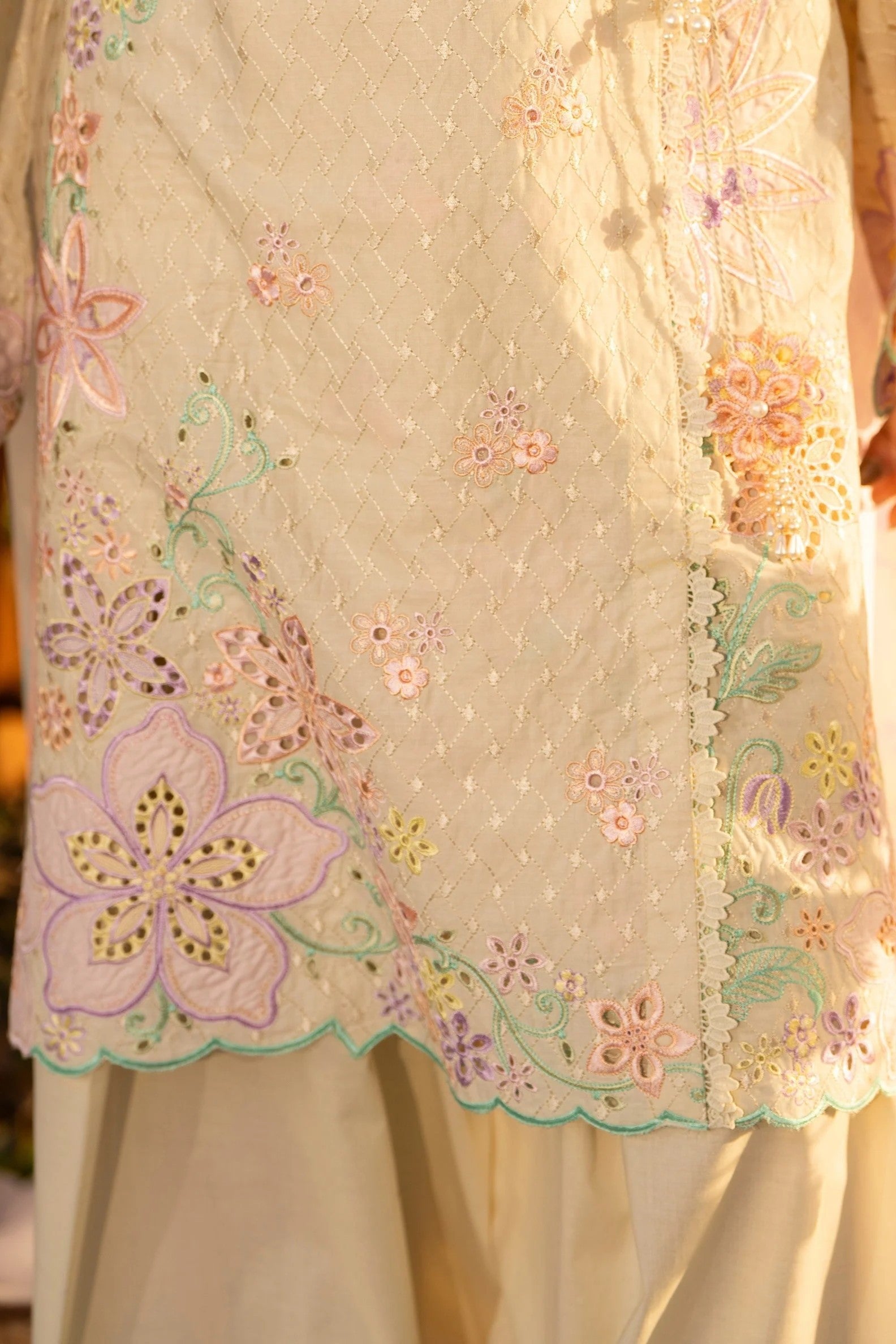 Karma Embroidered Cotton Farshi Shalwar Suit KAR160