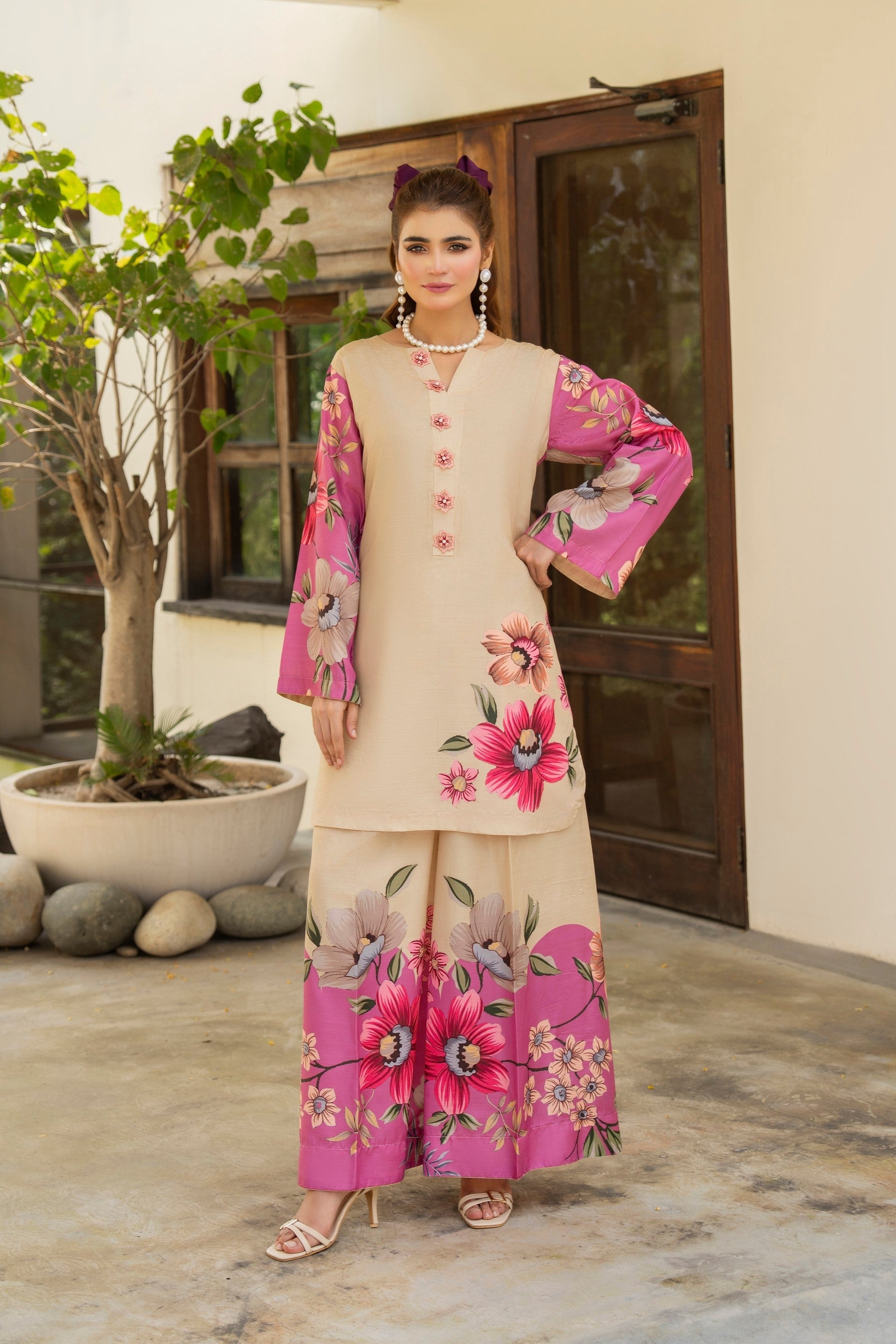 Karma Silk Co-Ord Set KAR152
