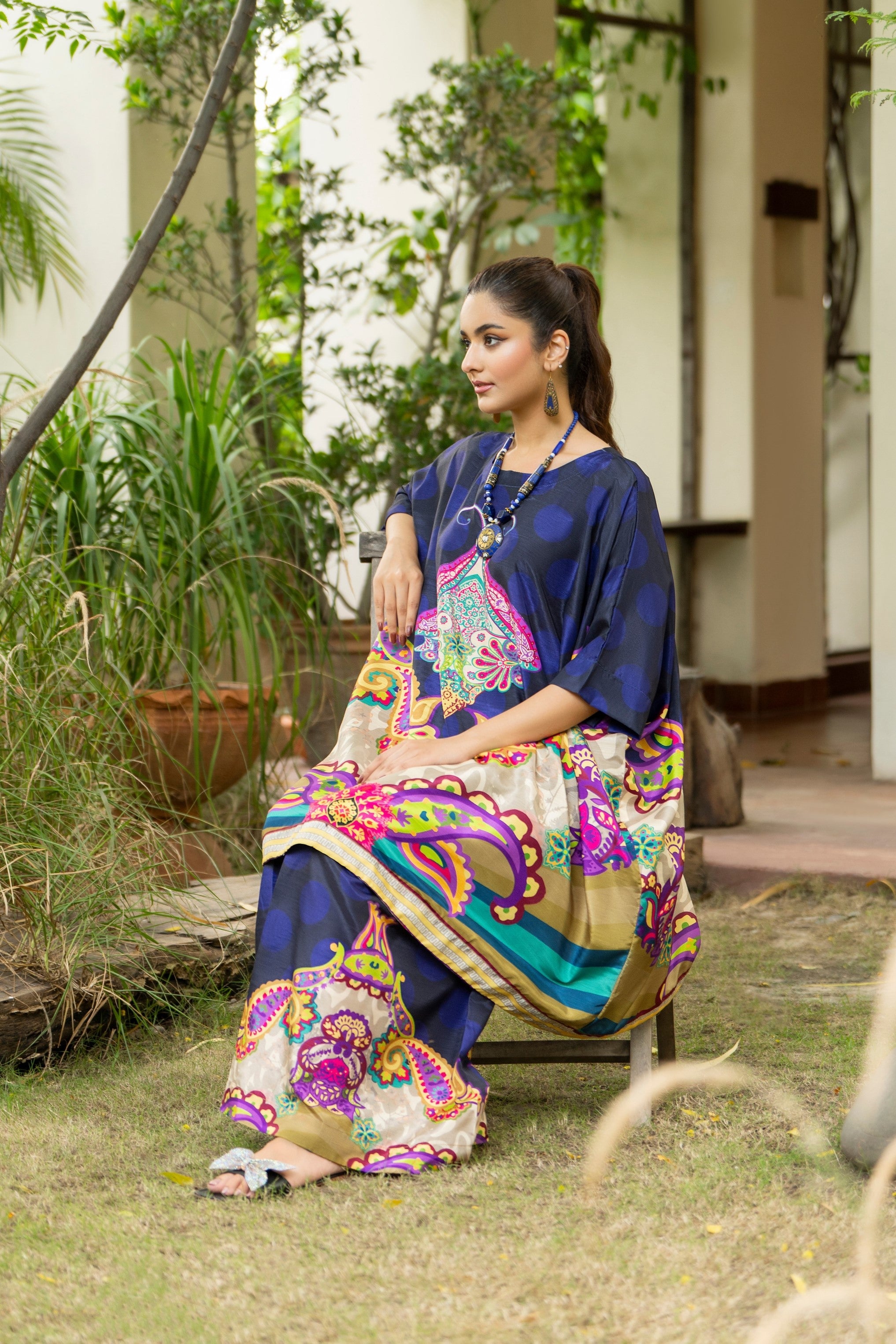 Karma Silk Co-Ord Set KAR146