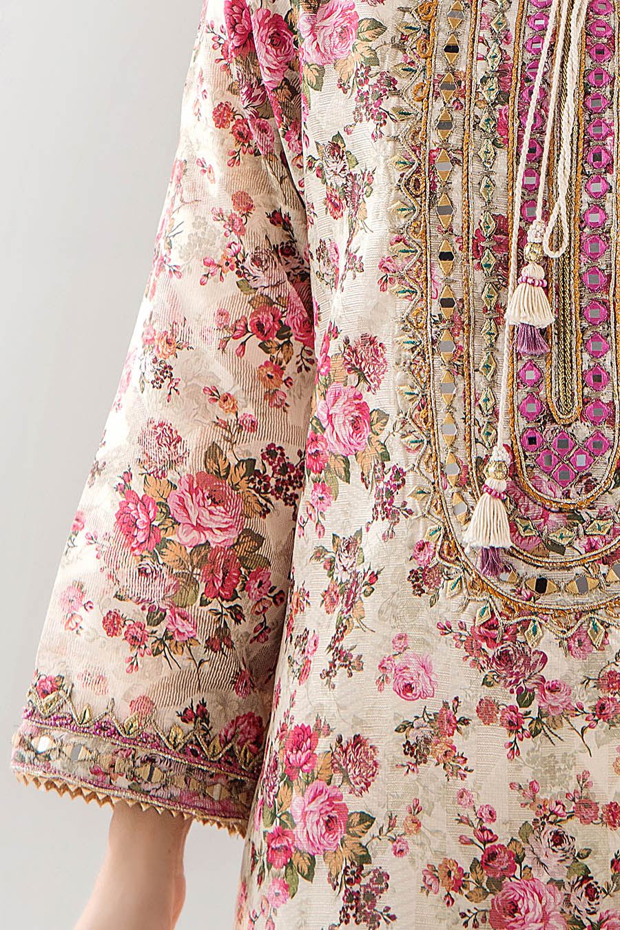 Khuda Baksh Embroidered Brochette Farshi Shalwar Suit KHB04