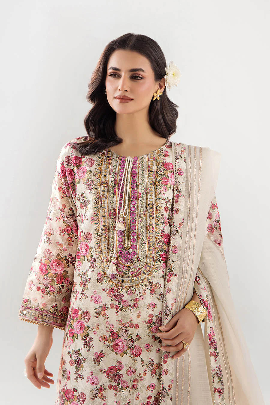 Khuda Baksh Embroidered Brochette Farshi Shalwar Suit KHB04