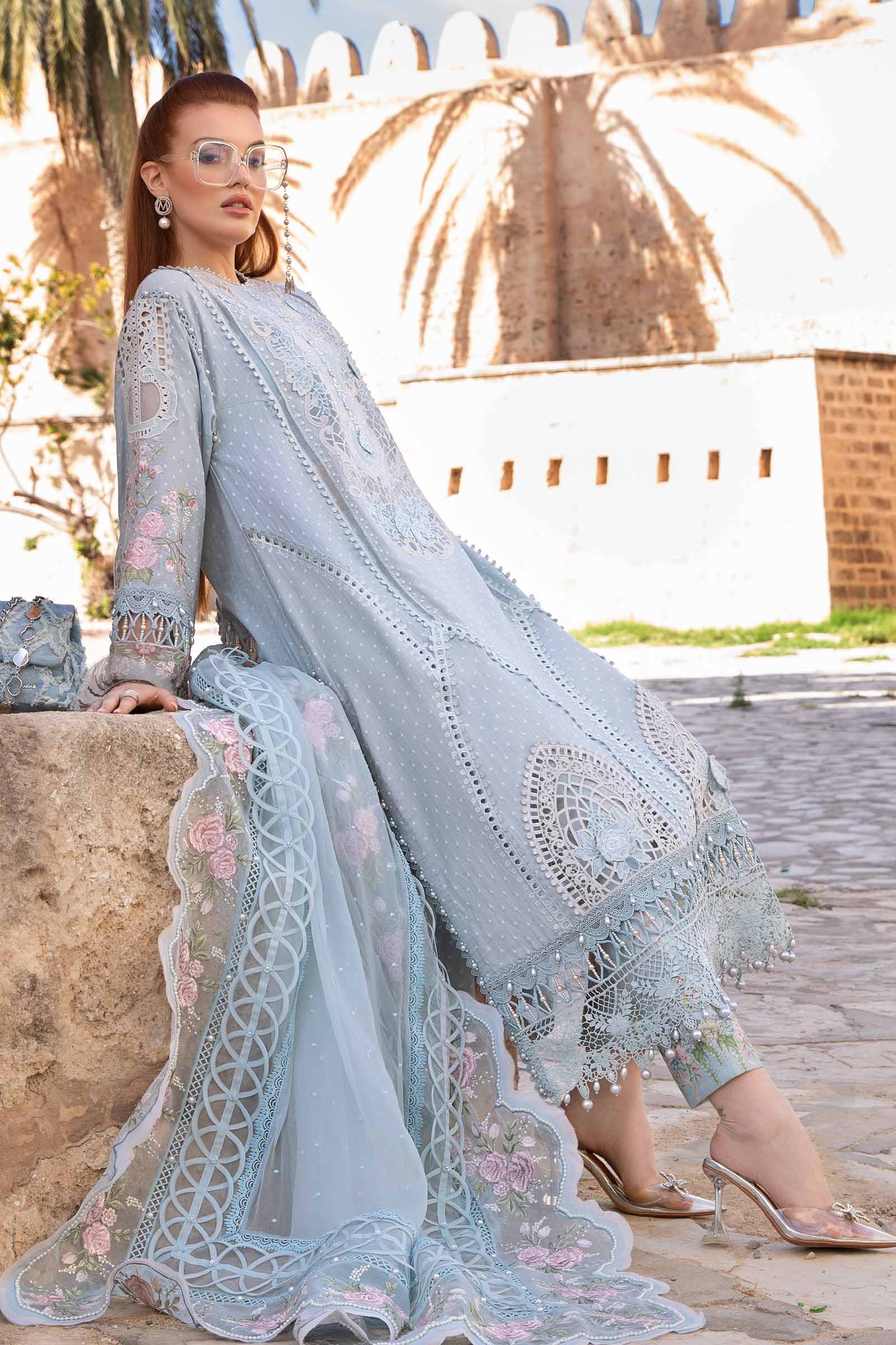 Maria B Luxury Lawn Broschia 3 Piece Suit 48