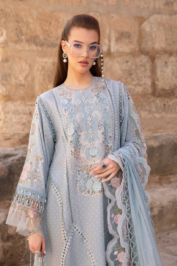Maria B Luxury Lawn Broschia 3 Piece Suit 48" length MAR191