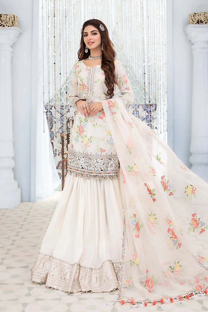 Maria B Luxury Lawn 3 Piece Gharara MAR186