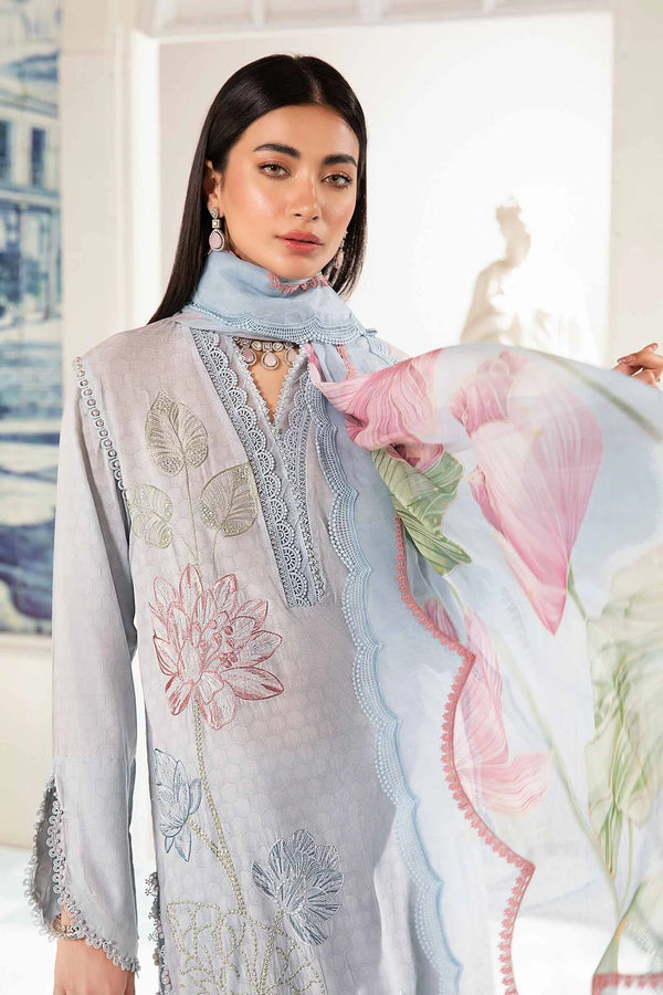 Maria B M Prints Embroidered Lawn 3 Piece Suit MAR167