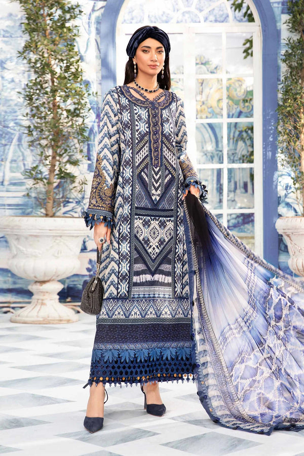 Maria B M Prints Embroidered Lawn 3 Piece Suit MAR172