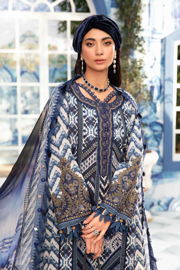 Maria B M Prints Embroidered Lawn 3 Piece Suit MAR172
