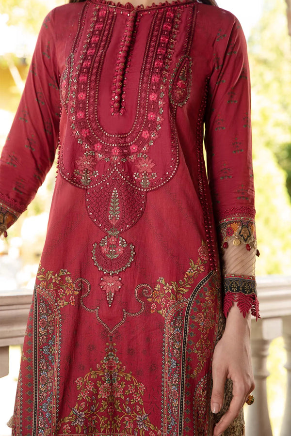 Maria B M Prints Embroidered Lawn 3 Piece Suit MAR177