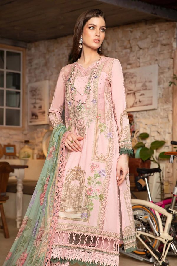Maria B M Prints Embroidered Lawn 3 Piece Suit MAR175