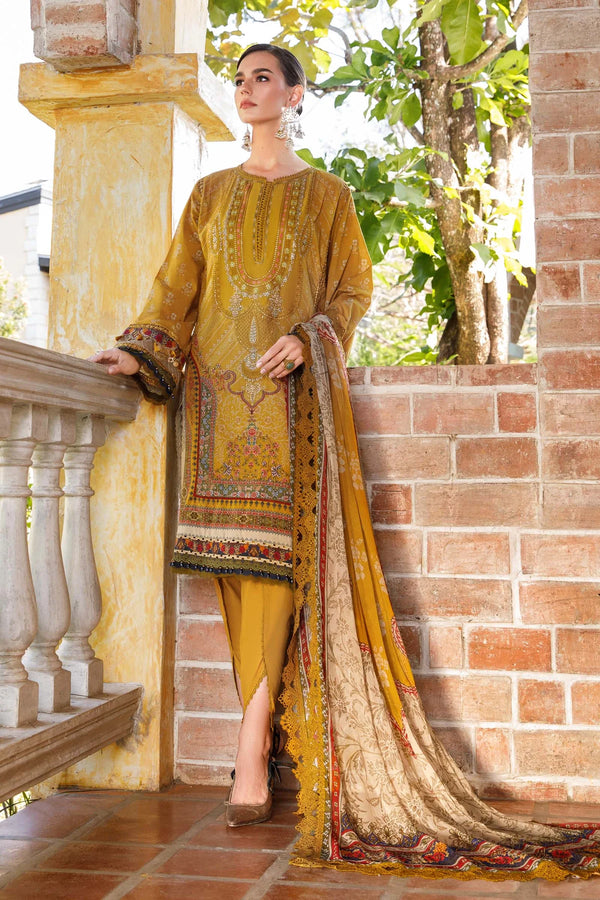 Maria B M Prints Embroidered Lawn 3 Piece Suit MAR176