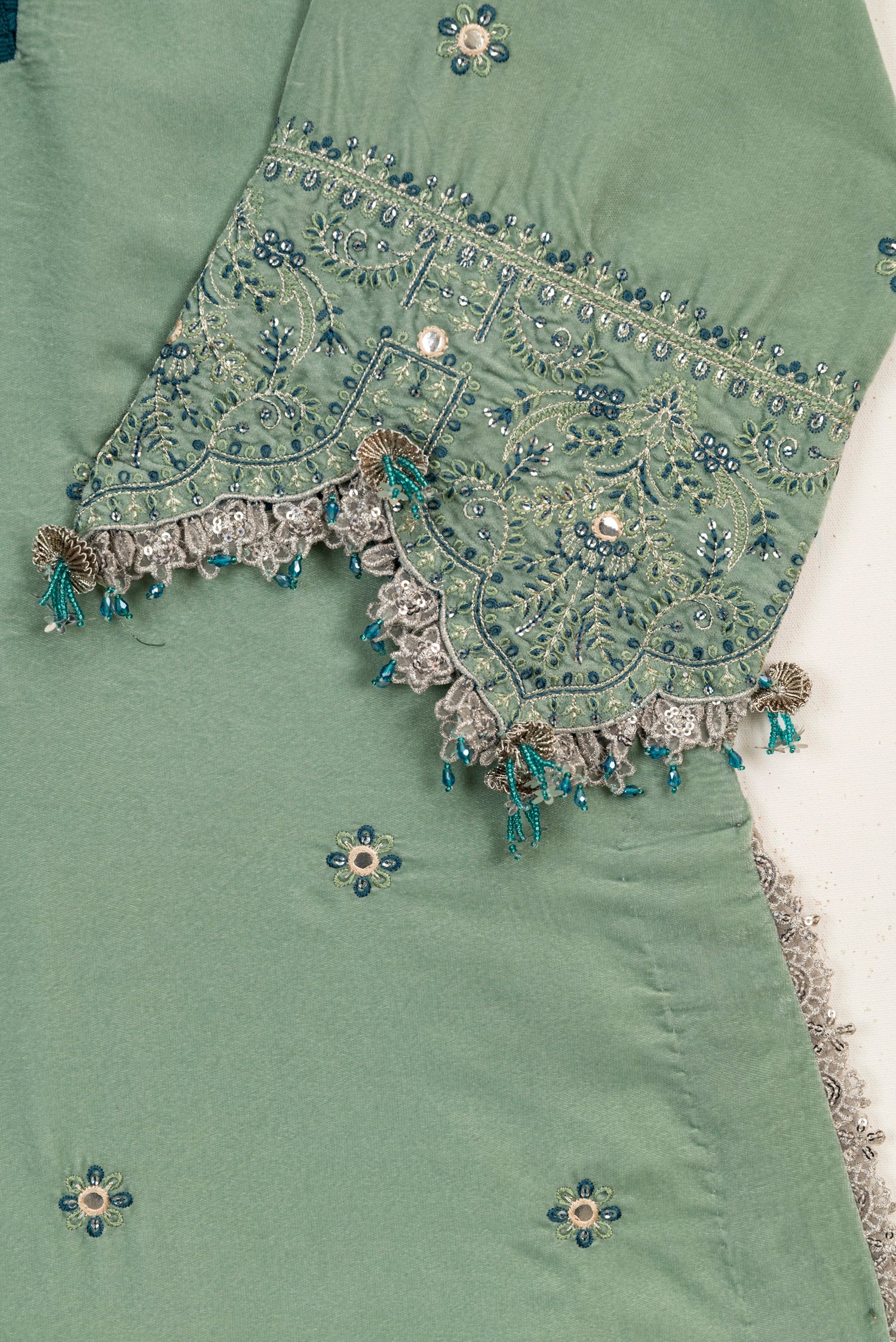 Mihrimah Embroidered Velvet 3 PIiece Suit MIH105