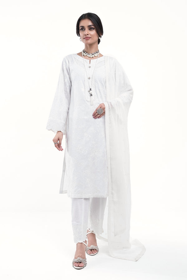 Mihrimah Embroidered Cambric 3 Piece Suit MIH45