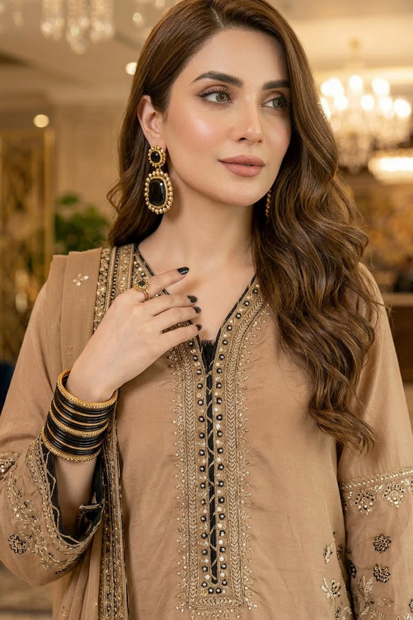 Mihrimah Embroidered Velvet 3 Piece Suit MIH103