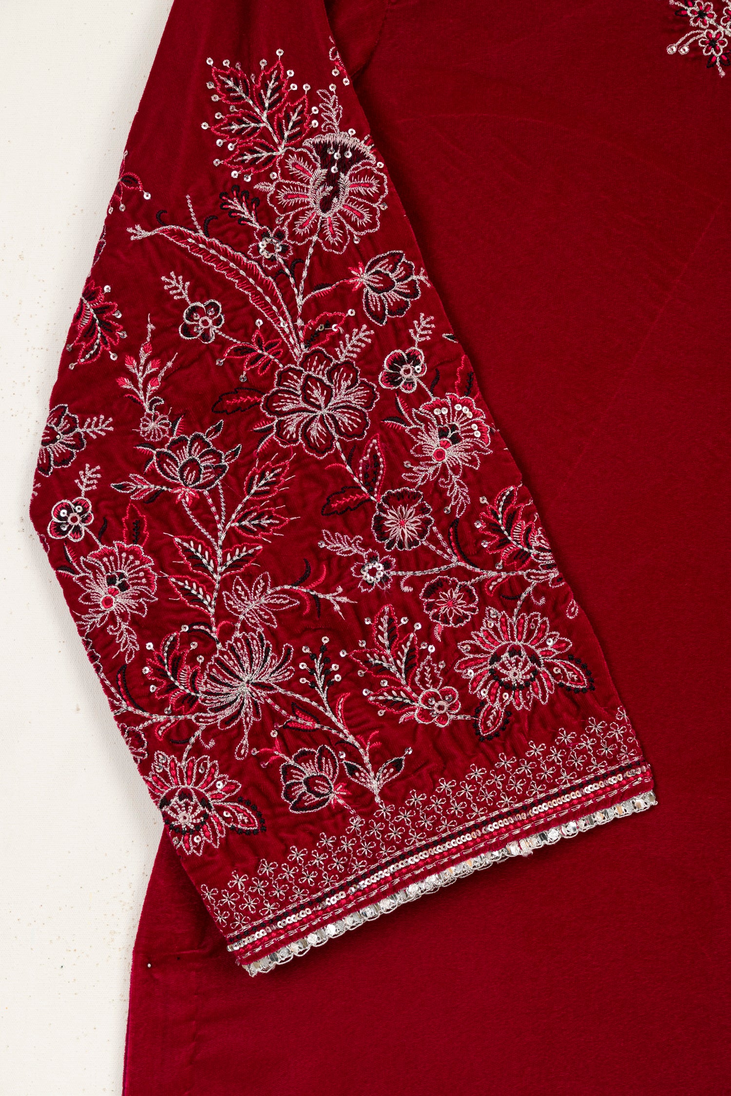 Mihrimah Embroidered Velvet 3 Piece Suit MIH107