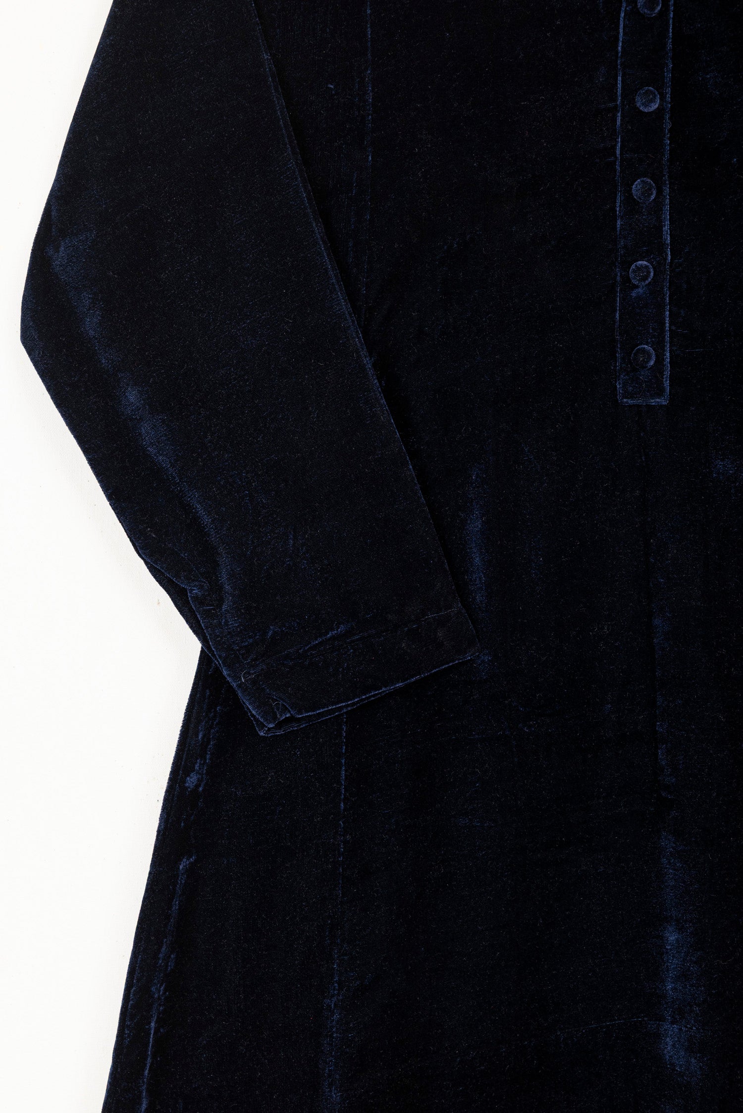 Mihrimah Velvet Dress and Trousers Navy Set MIH112