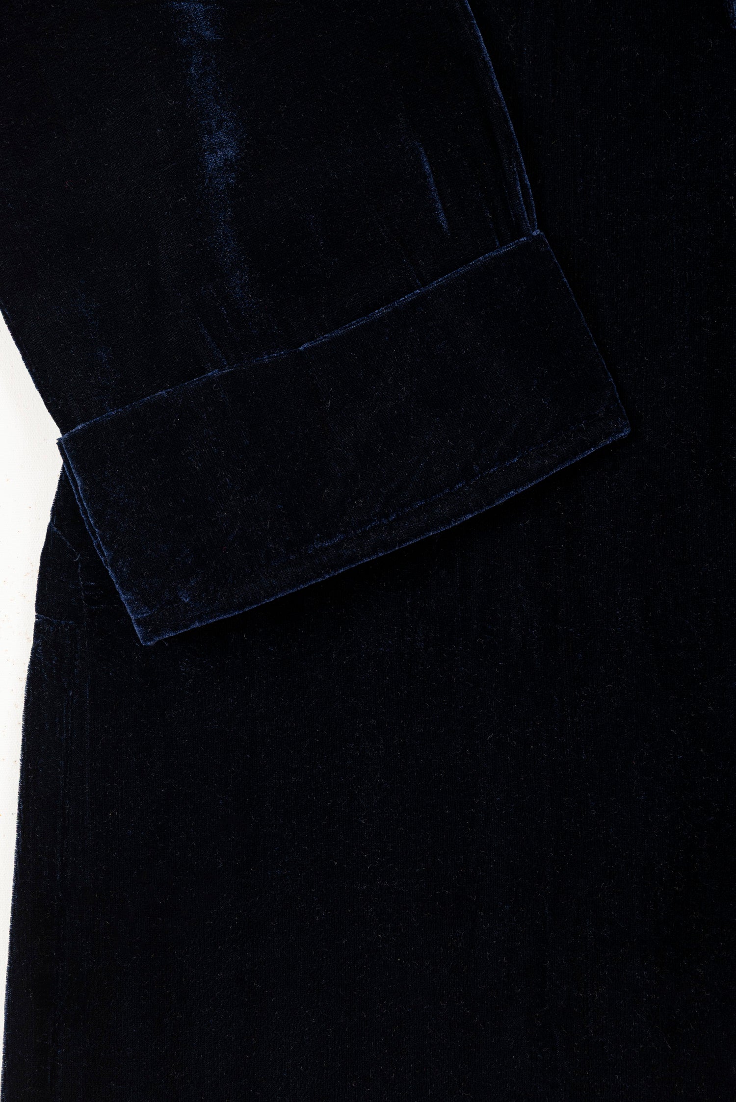 Mihrimah Velvet Shirt and Trousers Navy Set MIH109