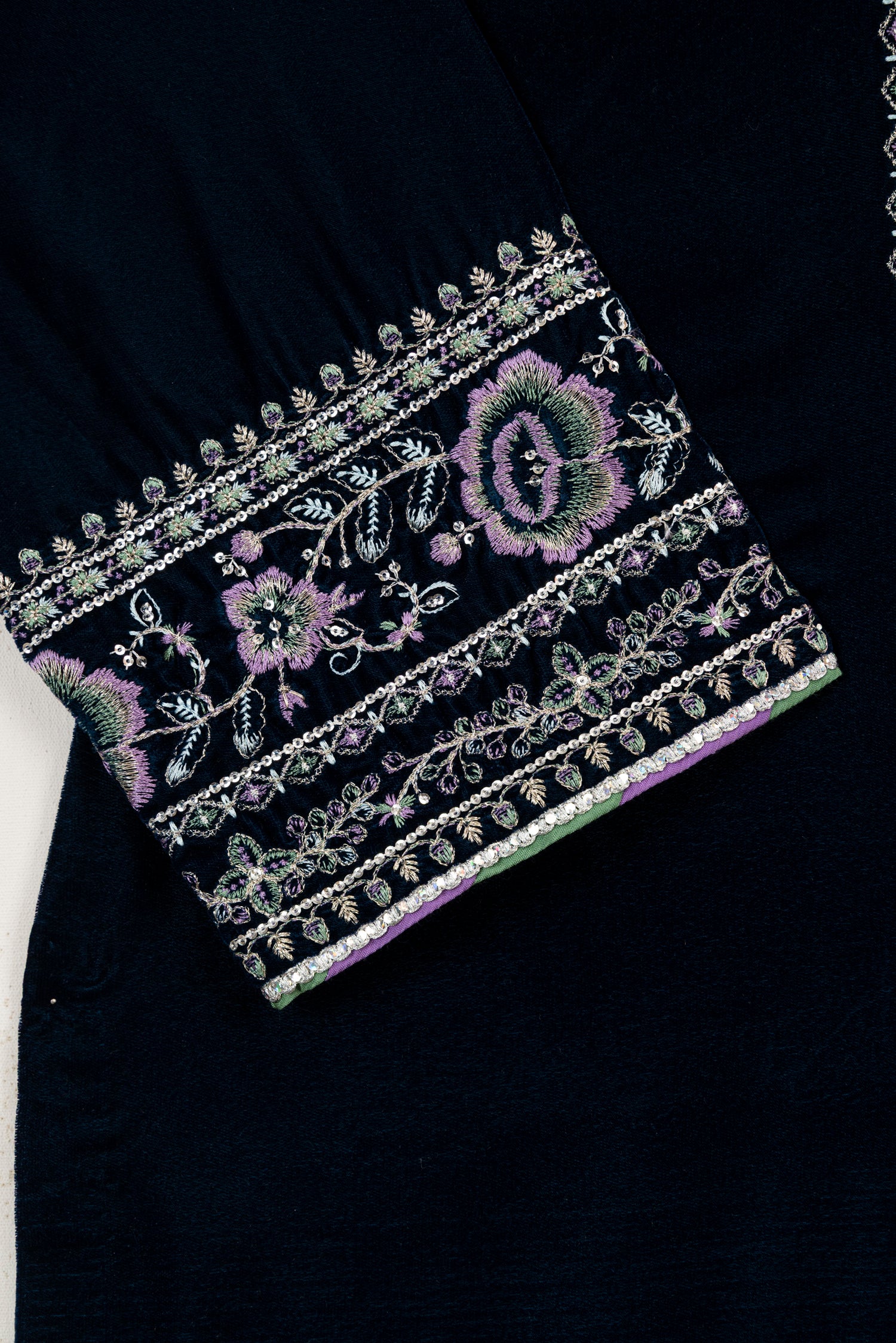 Mihrimah Embroidered Velvet 3 Piece Suit MIH102