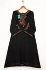 Mihrimah Embroidered Chiffon Black Dress MIH116