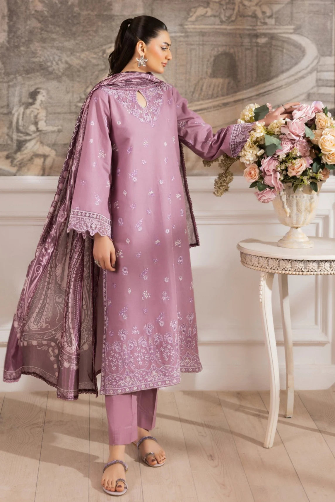 Mohagni Embroidered Cotton 3 Piece Suit MOH18