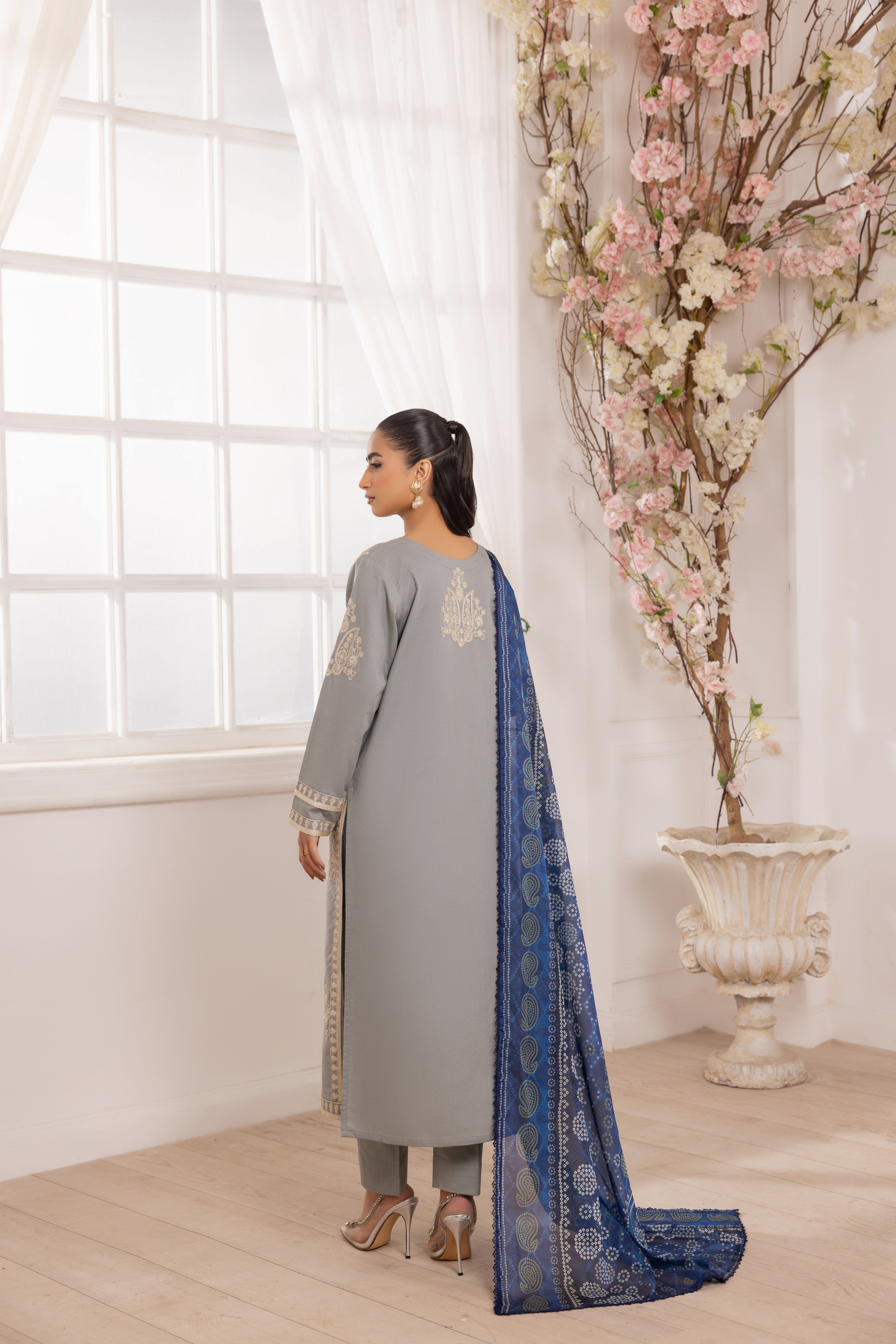 Mohagni Embroidered Cotton 3 Piece Suit MOH19