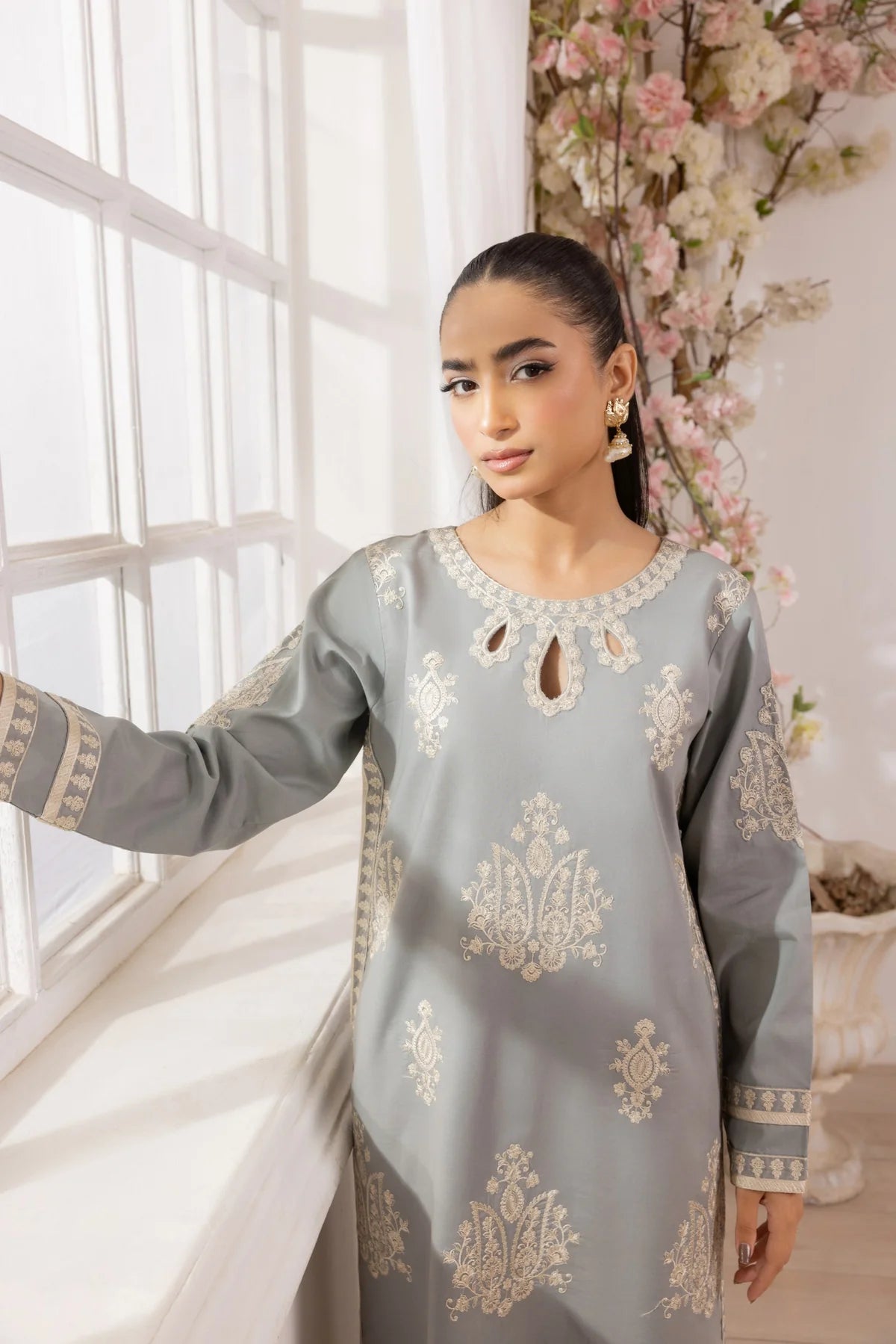 Mohagni Embroidered Cotton 3 Piece Suit MOH19