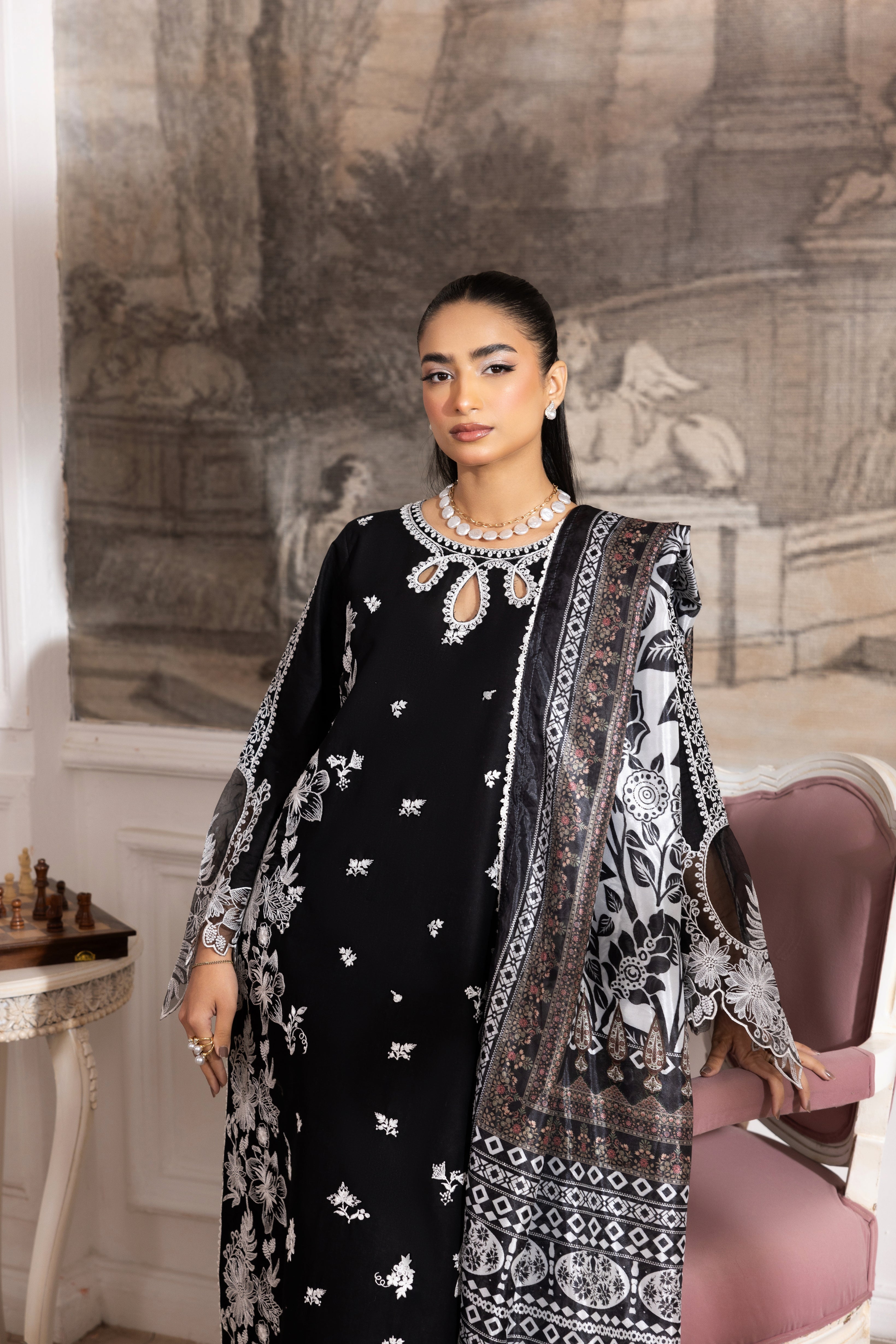 Mohagni Embroidered Cotton 3 Piece Suit MOH21