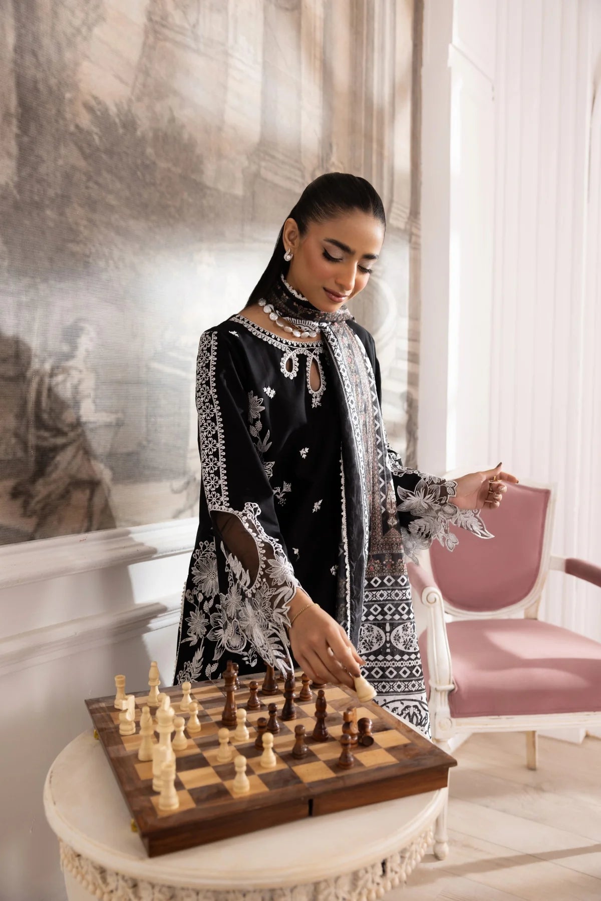 Mohagni Embroidered Cotton 3 Piece Suit MOH21