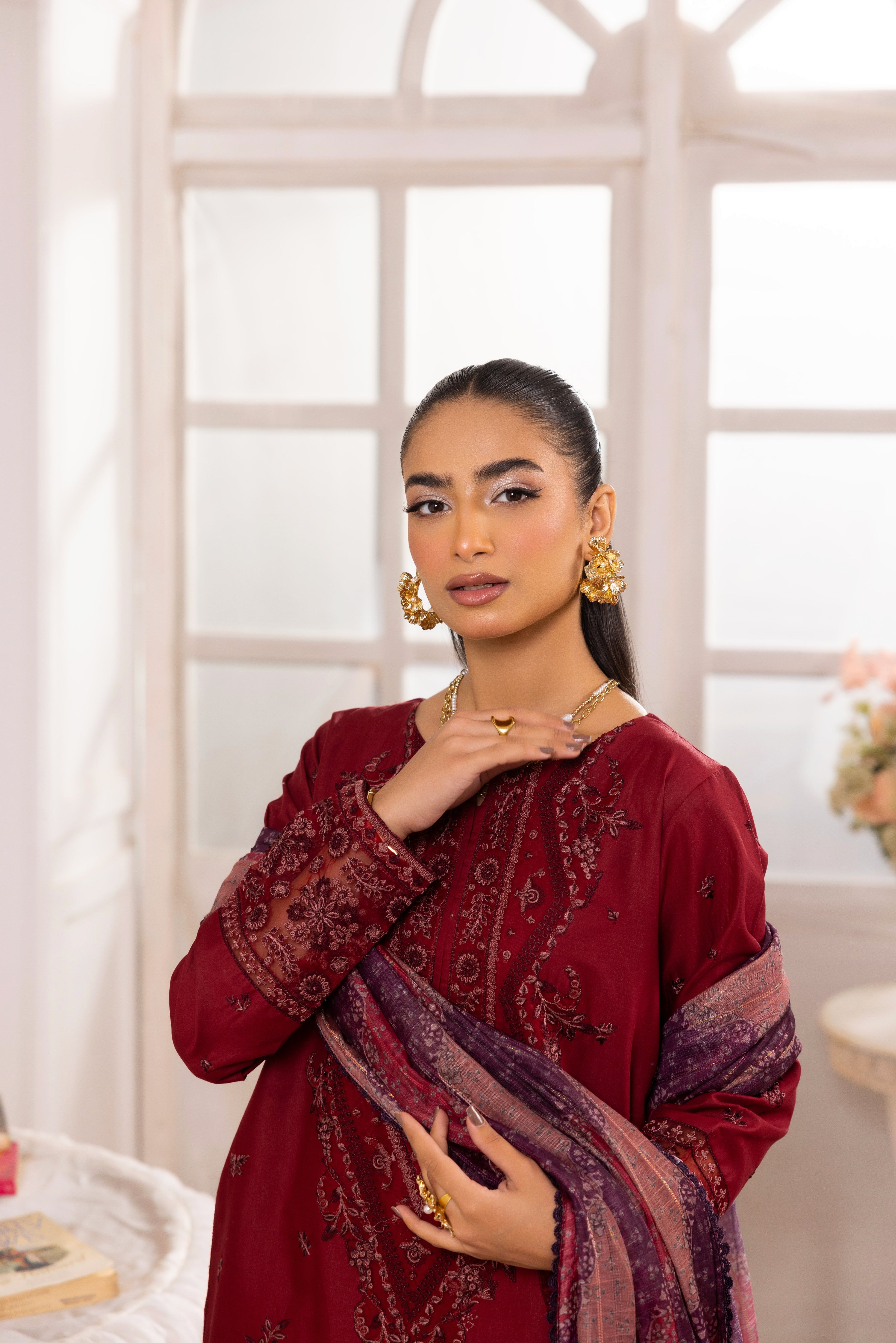 Mohagni Embroidered Cotton 3 Piece Suit MOH17