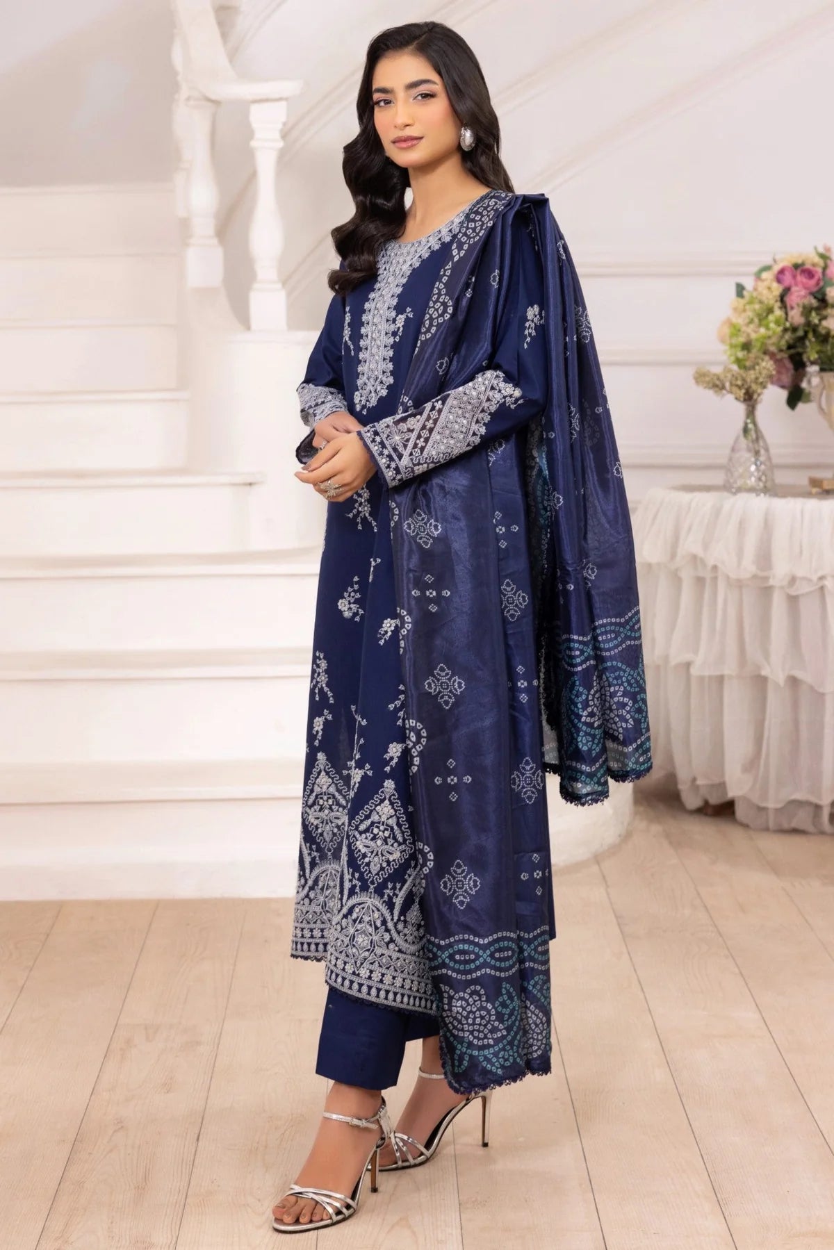 Mohagni Embroidered Cotton 3 Piece Suit MOH20