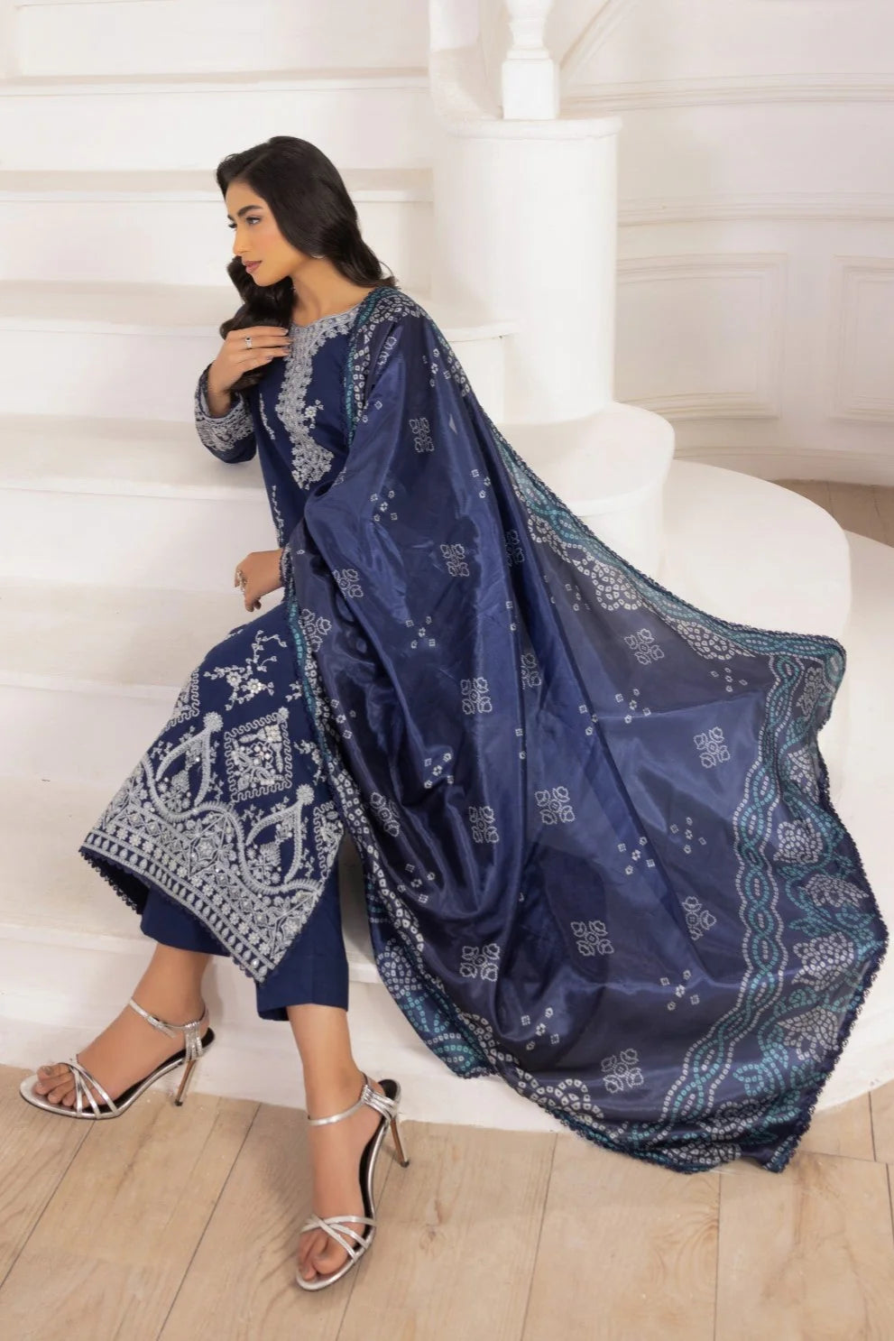 Mohagni Embroidered Cotton 3 Piece Suit MOH20