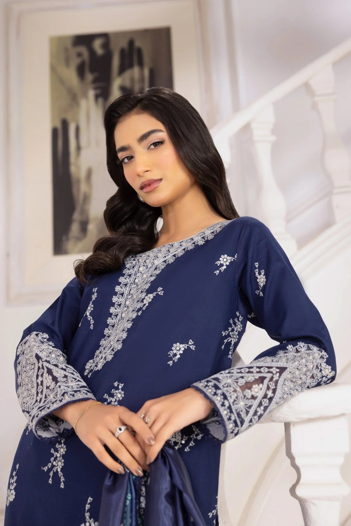 Mohagni Embroidered Cotton 3 Piece Suit MOH20