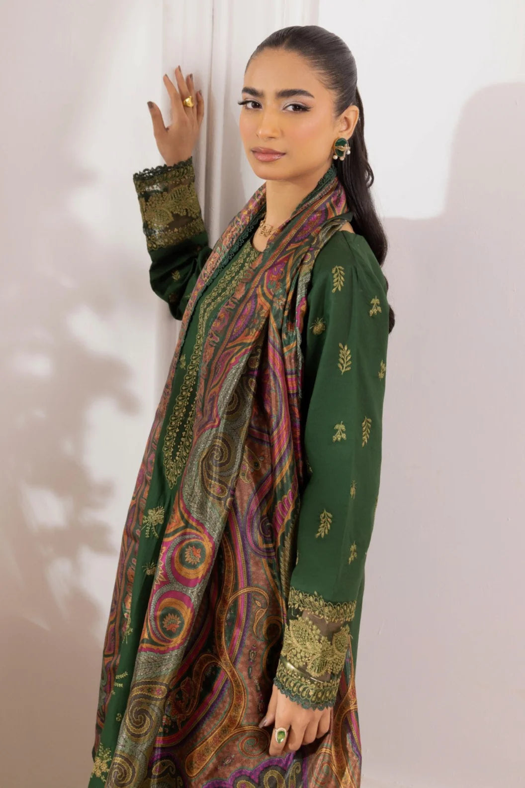 Mohagni Embroidered Cotton 3 Piece Suit MOH24